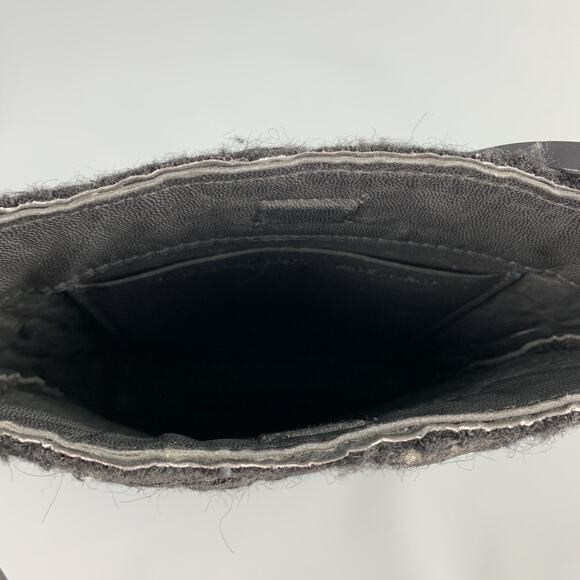 SIMONA TAGLIAFERRI Textured Grey Fabric Shoulder Handbag - Picture 6 of 7